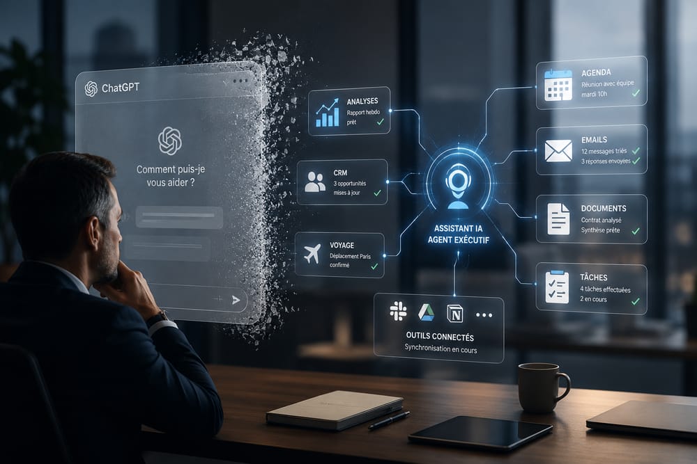 Couverture de l’article : De l'agent conversationnel à l'assistant exécutif : pourquoi OpenAI prépare l'après-chatbot