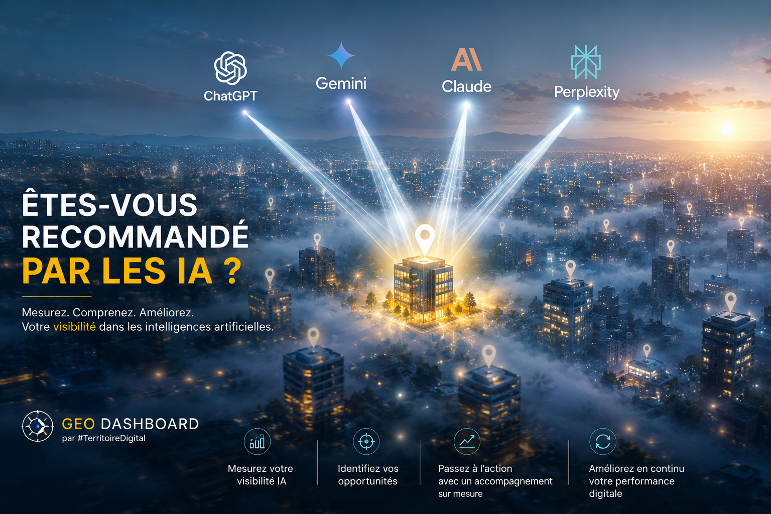Exemple d'analyse GEO appliquée à la visibilité d'une entreprise dans les réponses IA